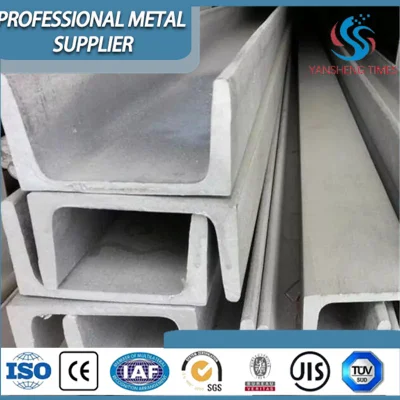 Canal de acero en U con acabado n.° 1 de alta calidad 410 420 430 Perfil de canal de acero inoxidable en forma de C para la industria de la construcción